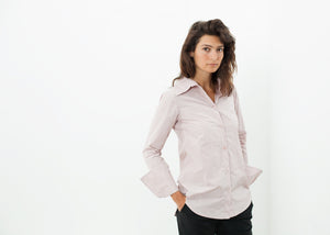 Pointed Collar Blouse in Rose