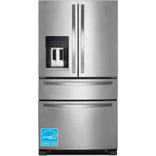 Whirlpool - 25.0 CuFt Stainless Steel 4 Door Refrigerator